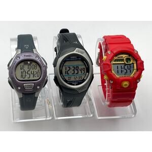 Women's Multifunction Sport Watches (3) Adjustable Bands Timex Casio SKMEI WR
